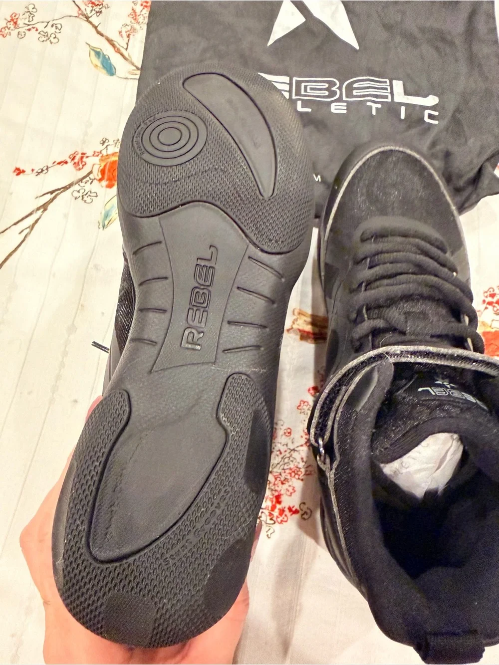 Rebel Athletic Black High Top Cheer Shoes Women’s 6.5 EU 38.5 | Never Worn